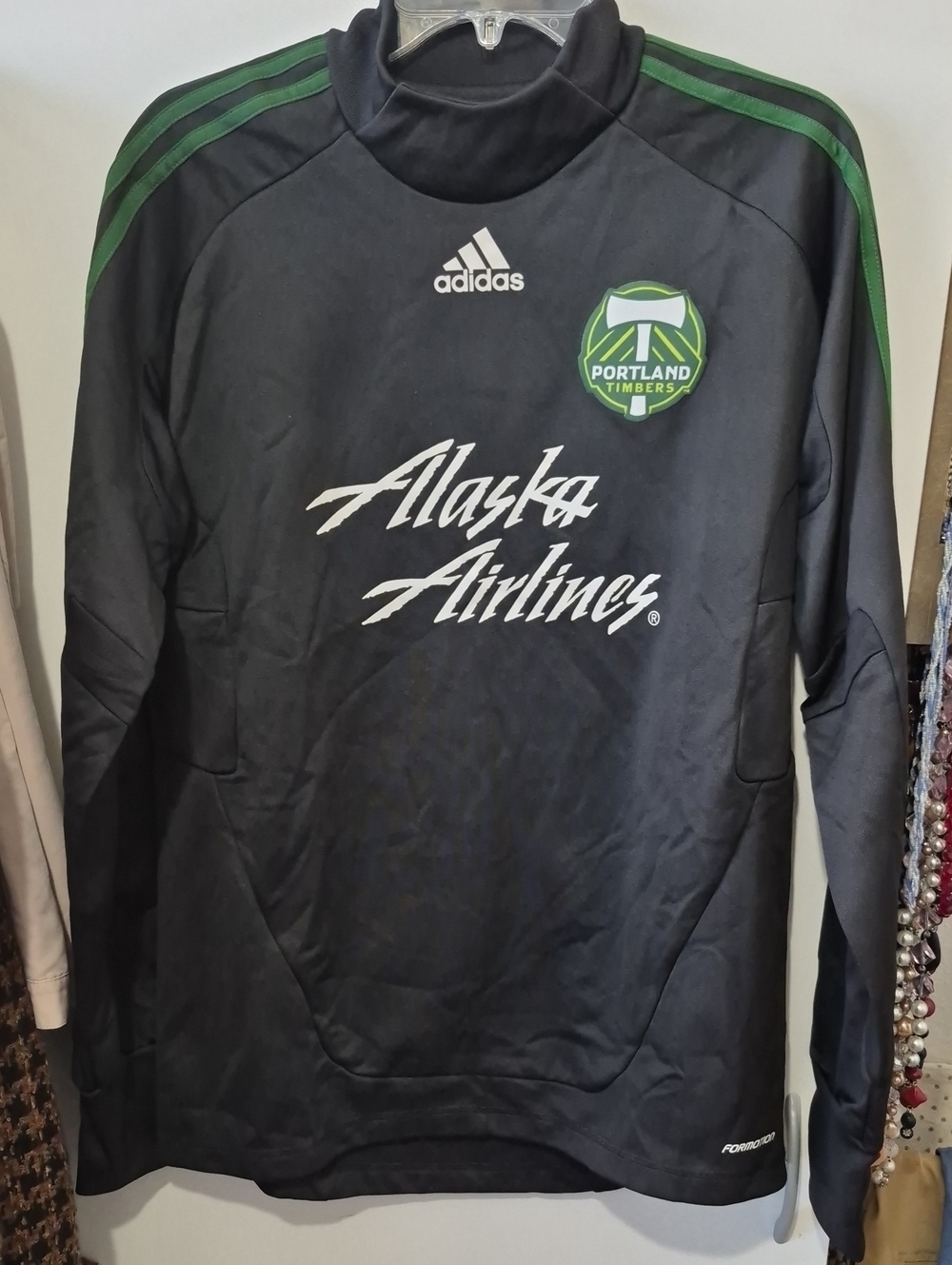 Adidas Black Portland Timbers Training Pullover Jersey Sz M